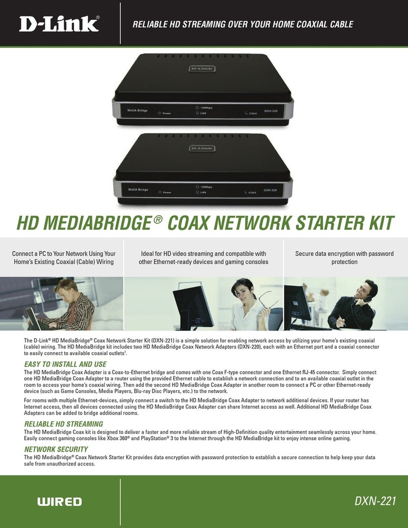 D-Link HD MediaBridge DXN-221 User manual