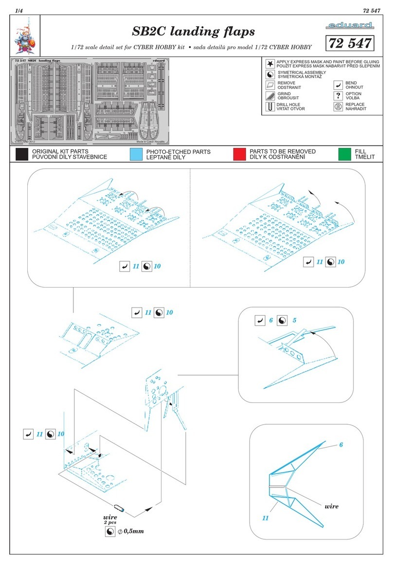 Eduard SB2C landing flaps manual