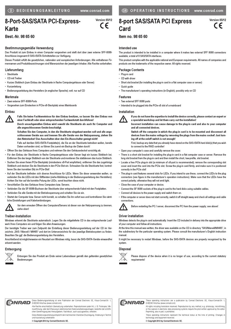 Conrad 98 65 60 operating instructions