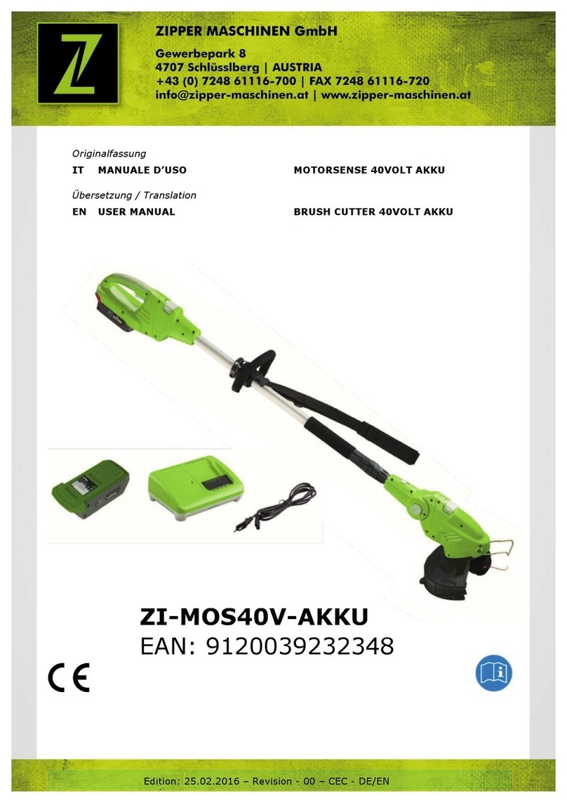 Z.I.P.P.ER MASCHINEN ZI-MOS40V-AKKU user manual