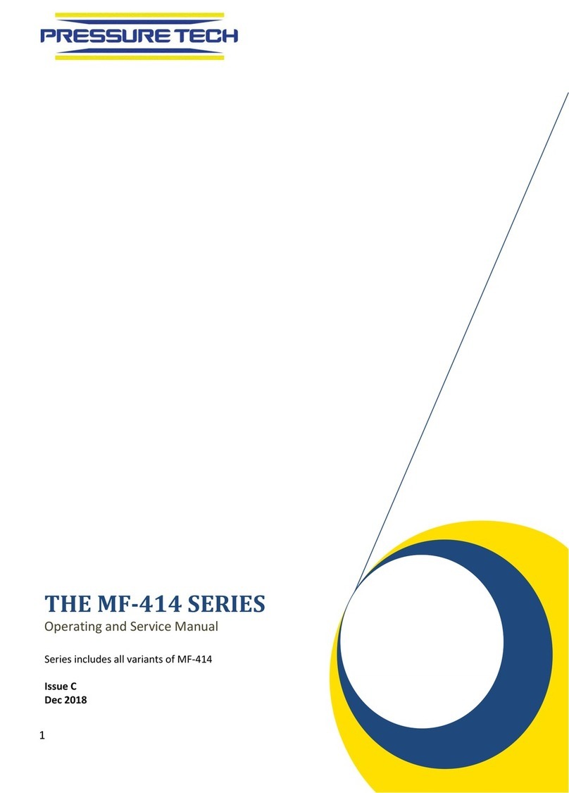 Pressure Tech MF-414 Series Operating and service manual