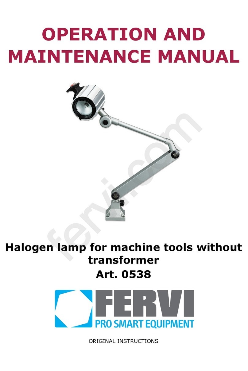 Fervi 0538 Operation and maintenance manual