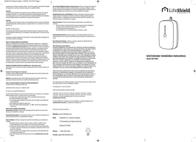 LifeShield GEC1000 installation instructions
