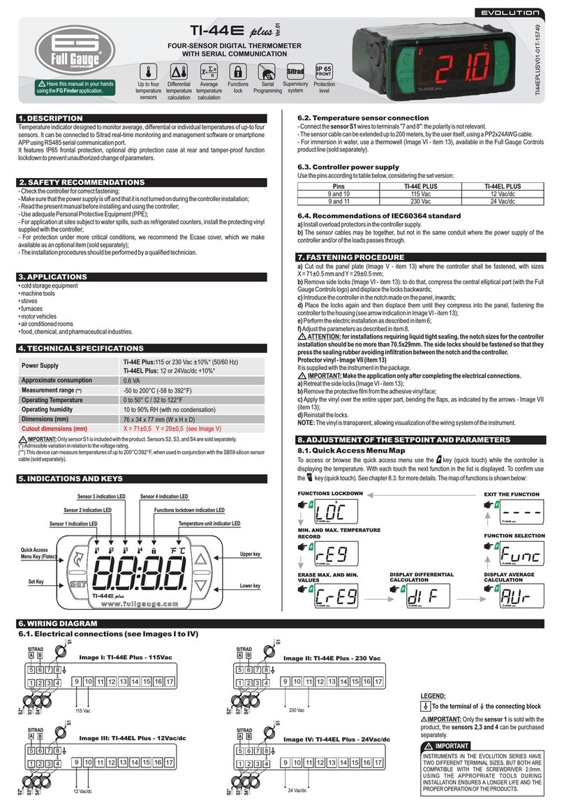 Full Gauge Controls TI-44e Plus Quick start quide Full Gauge Controls TI-44e Plus Quick start quide