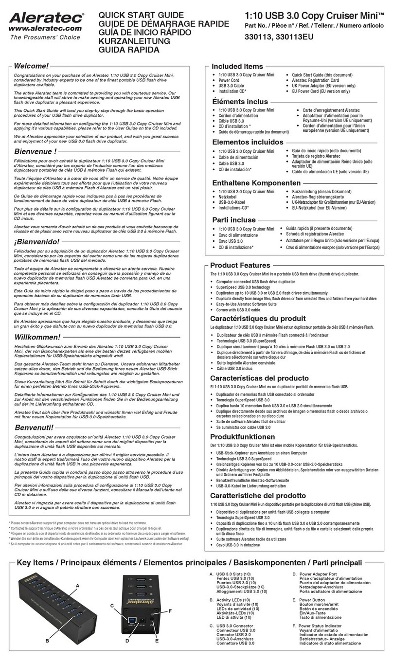 Aleratec 330113 User manual Aleratec 330113 User manual