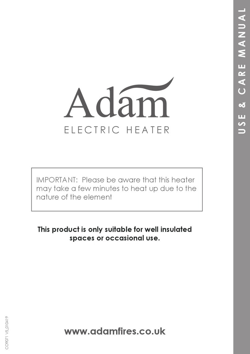 Fired Up Corporation Adam CO907 Use & care manual