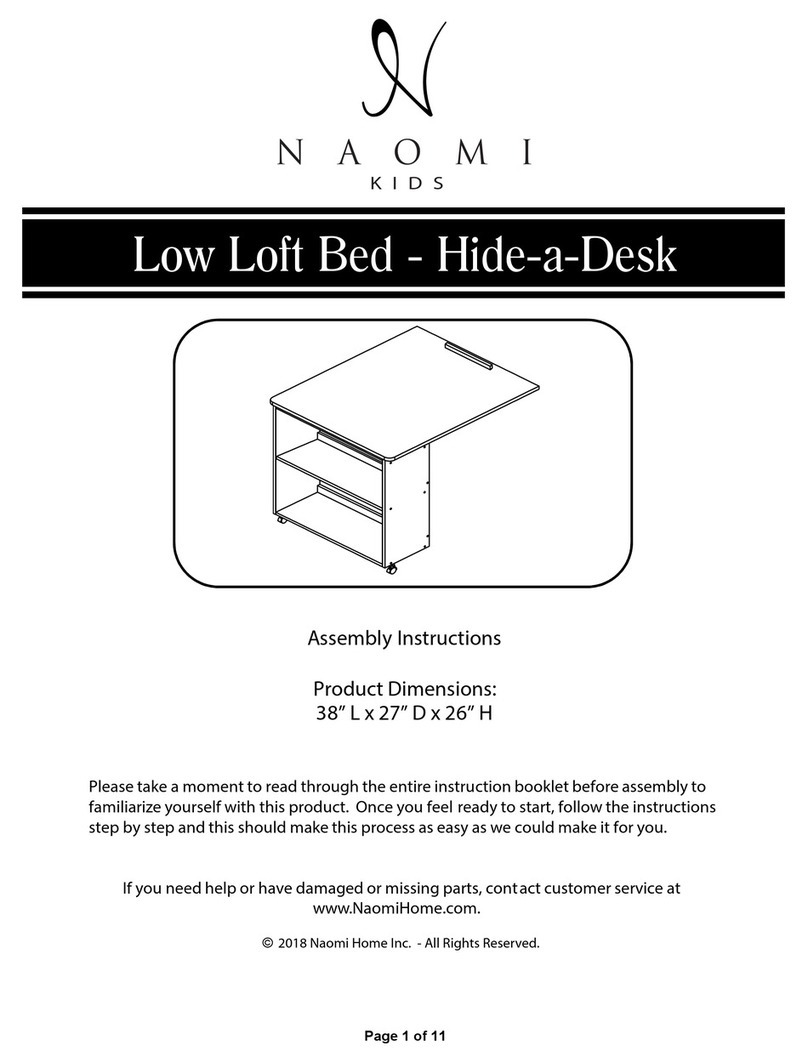 Naomi Kids Hide-a-Desk Assembly instructions