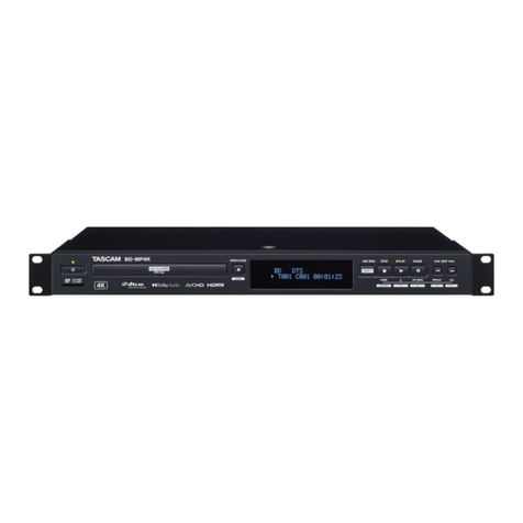 Tascam BD-MP4K owner's manual