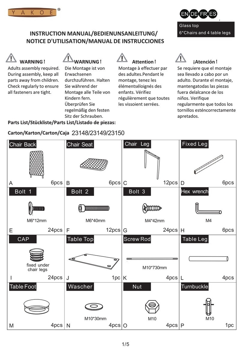 YAKOE 23148 instruction manual YAKOE 23148 instruction manual