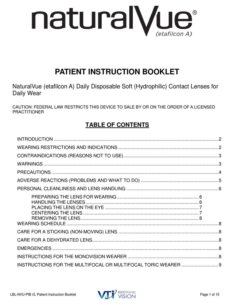 VTI NaturalVue etafilcon A Patient Instruction Booklet