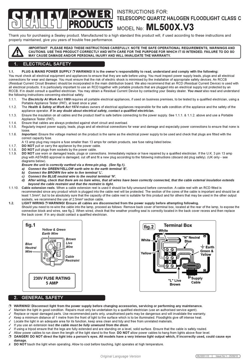 Sealey ML500X.V3 User manual Sealey ML500X.V3 User manual