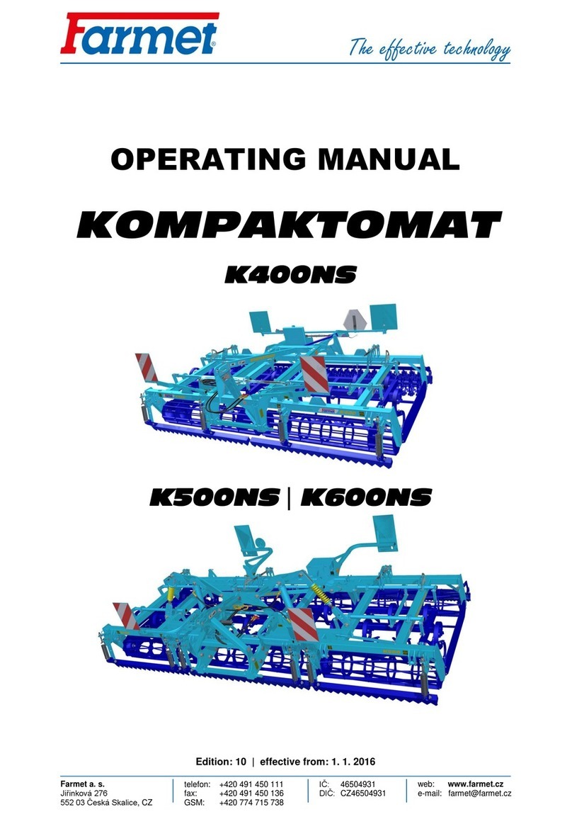 Farmet K400NS operating manual