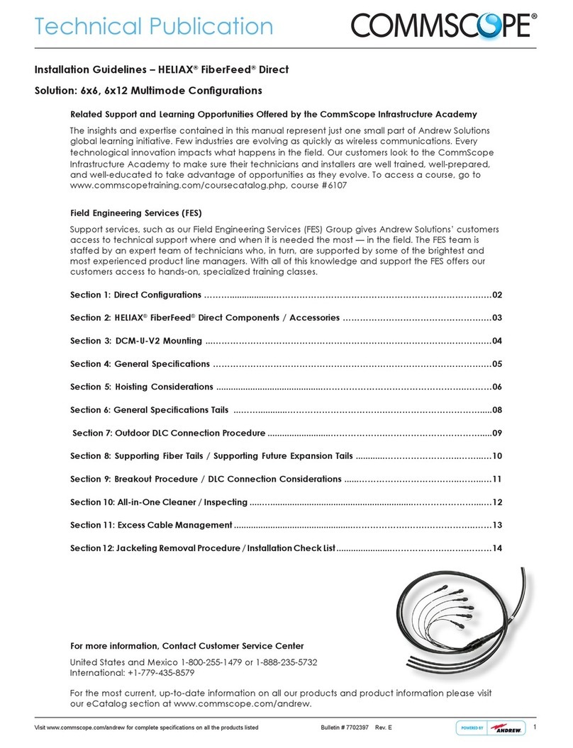 CommScope HELIAX FiberFeed FDH1206-12M50 Series Instruction sheet CommScope HELIAX FiberFeed FDH1206-12M50 Series Instruction sheet