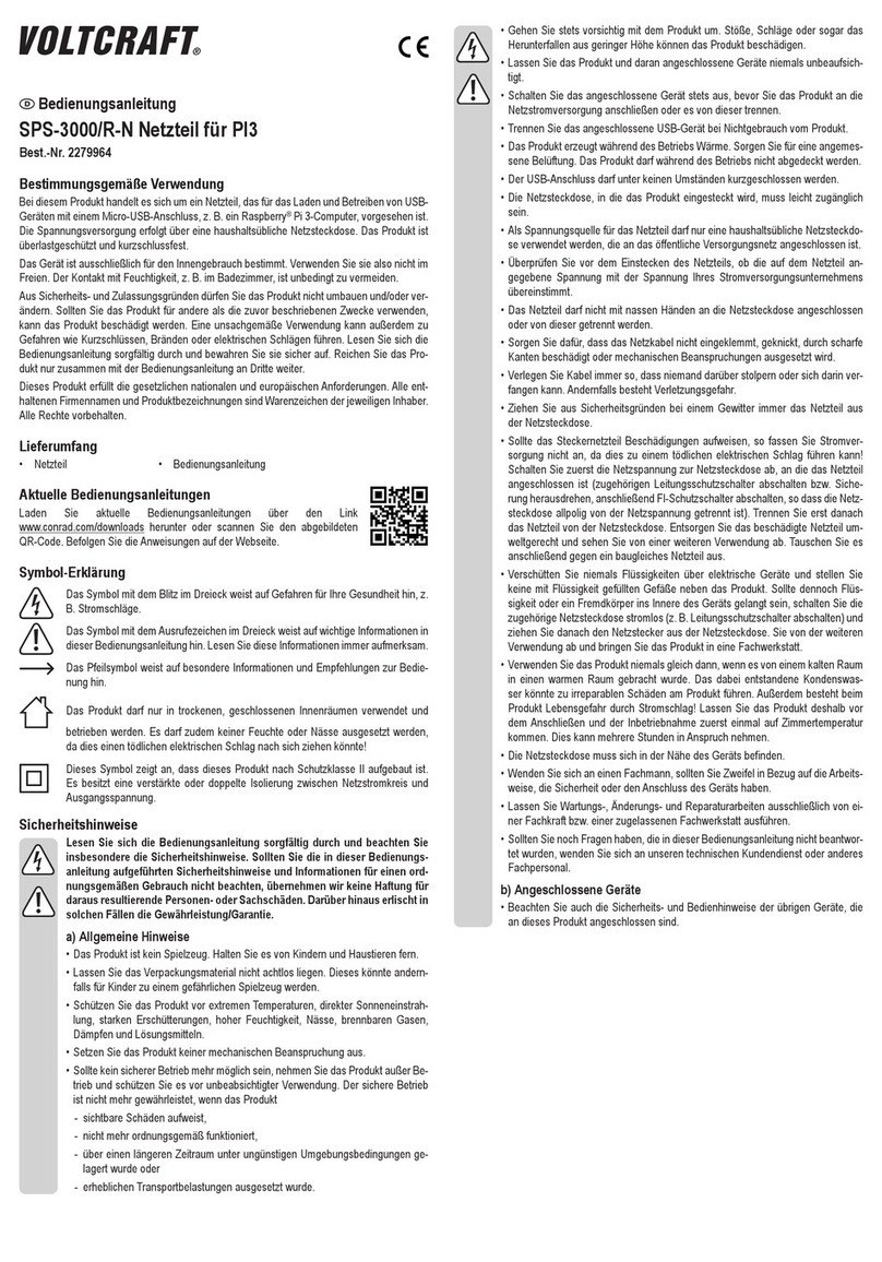 VOLTCRAFT SPS-3000/R-N Operating	 instruction