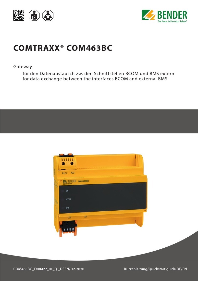 Bender COMTRAXX COM463BC User manual