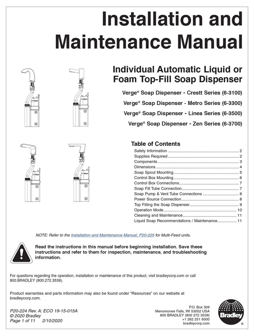 Bradley Verge Crestt Series Installation and maintenance manual Bradley Verge Crestt Series Installation and maintenance manual