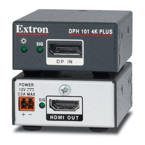 Extron electronics DPH 101 4K PLUS User manual Extron electronics DPH 101 4K PLUS User manual