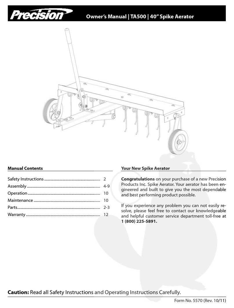 Precision TA500 owner's manual