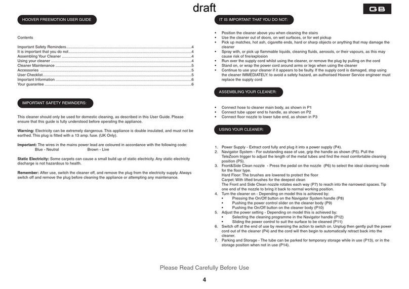 Hoover freemotion manual