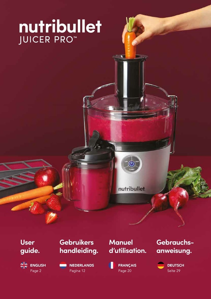 NUTRIBULLET JUICER PRO User manual