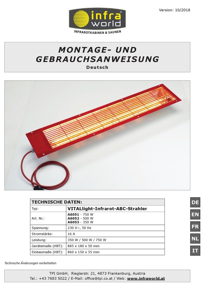 infra world A6051 Instructions for assembly and use