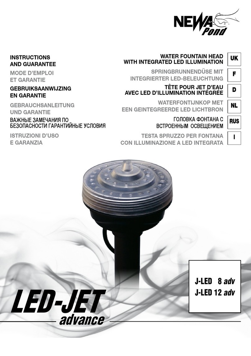 Newa Pond J-LED 8 adv Instructions and guarantee
