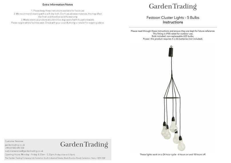 Garden Trading Festoon Cluster Lights - 5 Bulbs instructions