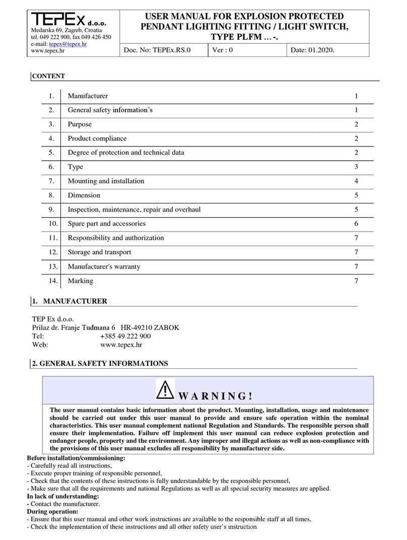 Tepex PLFM 100 Series user manual