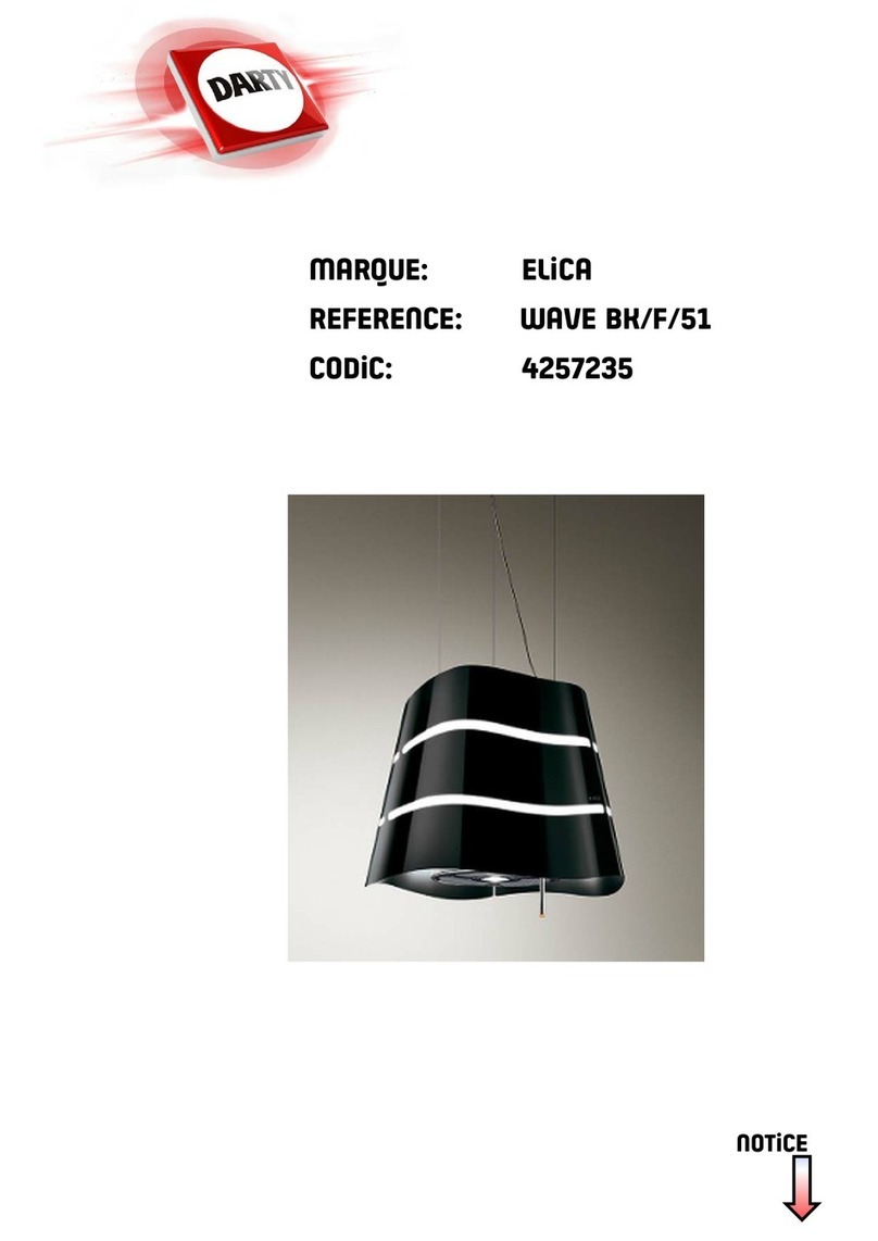 ELICA WAVE BK/F/51 Instruction on mounting and use