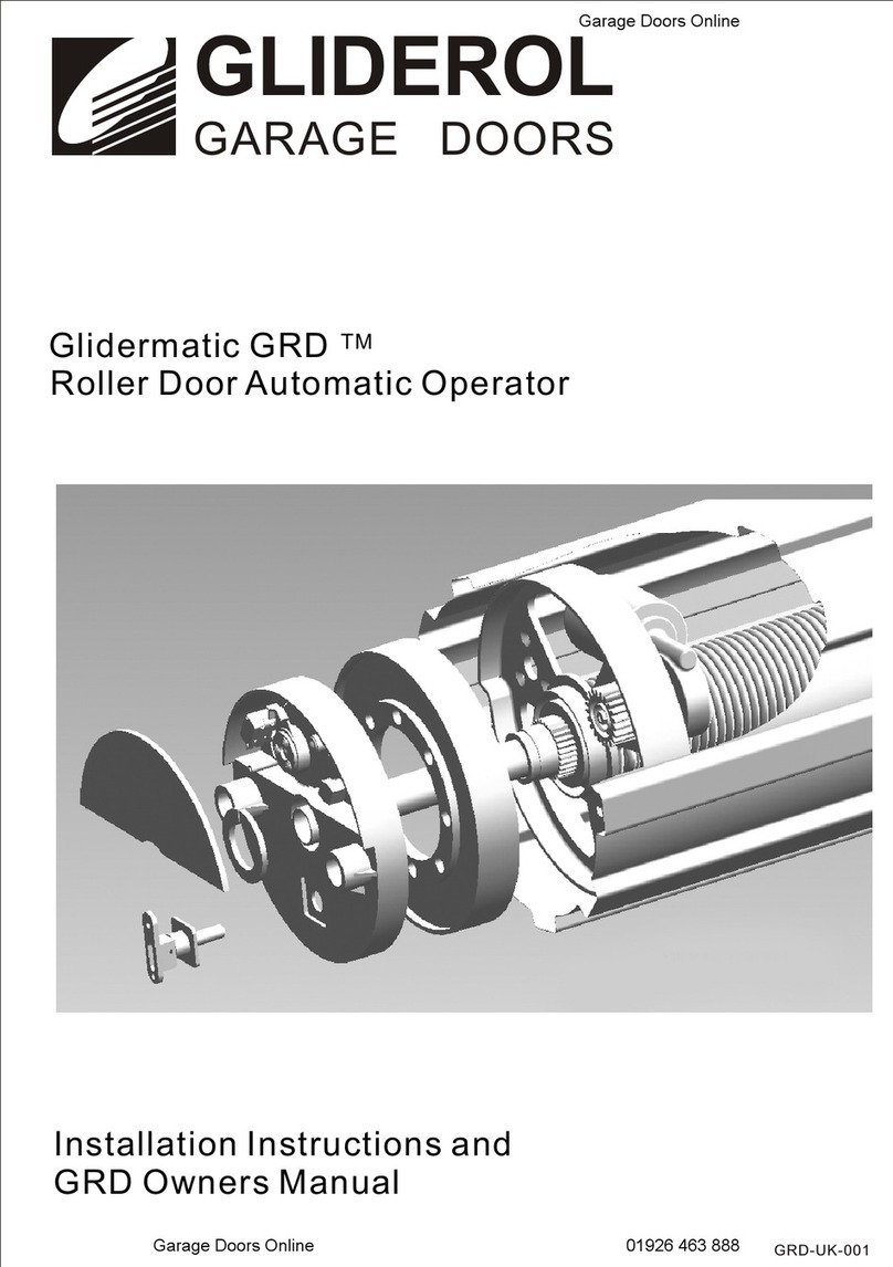 Gliderol Glidermatic GRD Installation instructions and owner's manual