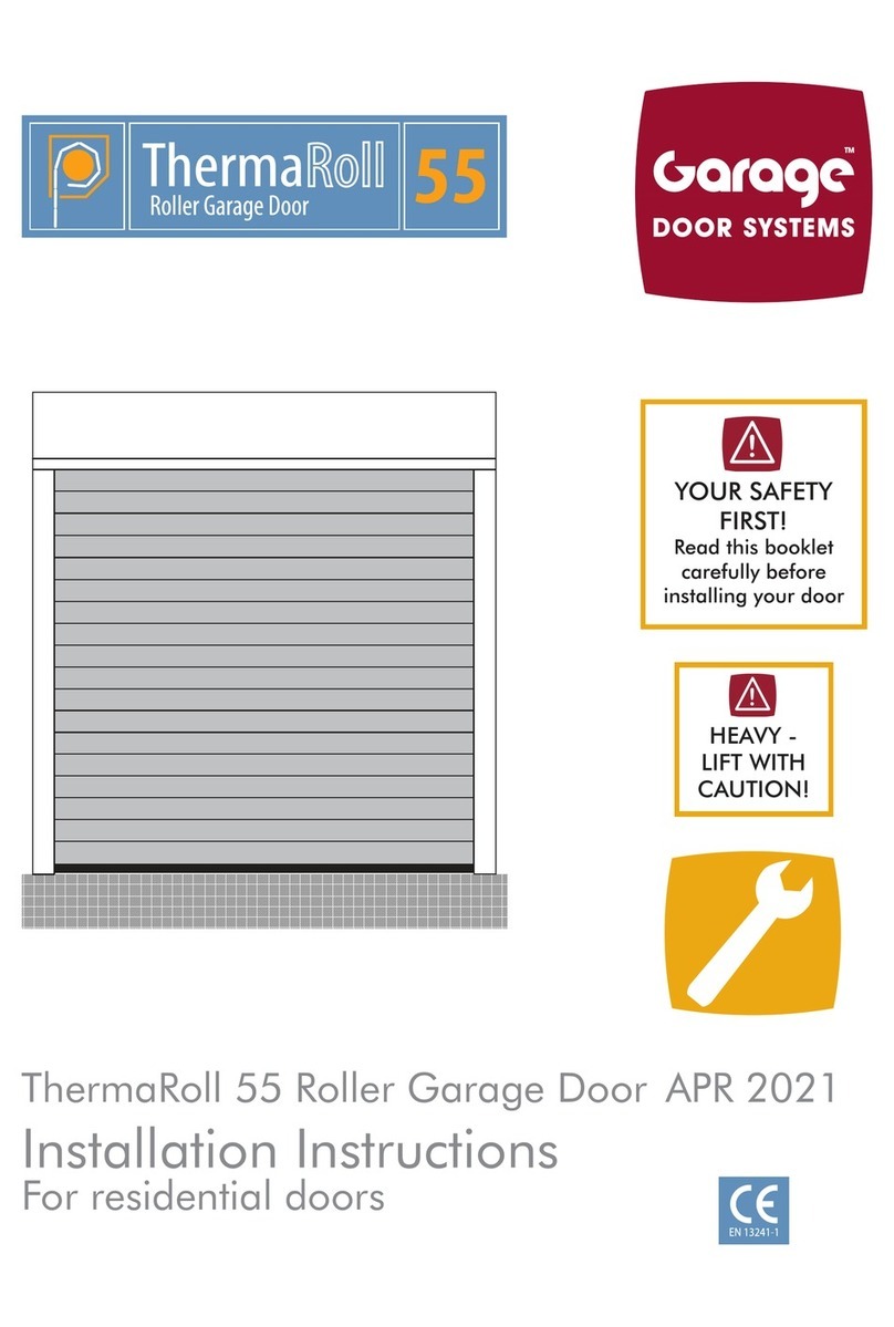 Garage Door Systems ThermaRoll 55 installation instructions