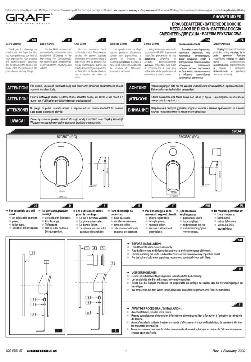 Graff ONDA E-7080-LM61N-T Operator's manual