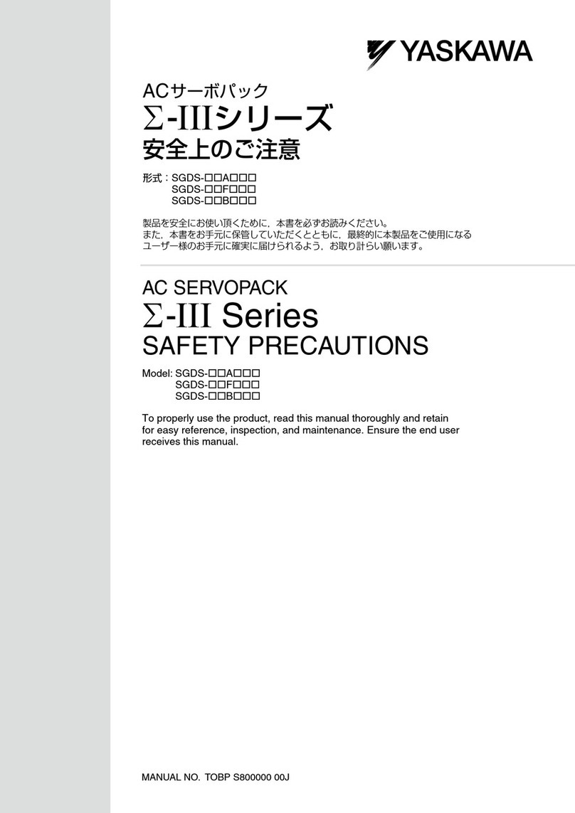 YASKAWA E-III Series Safety precautions