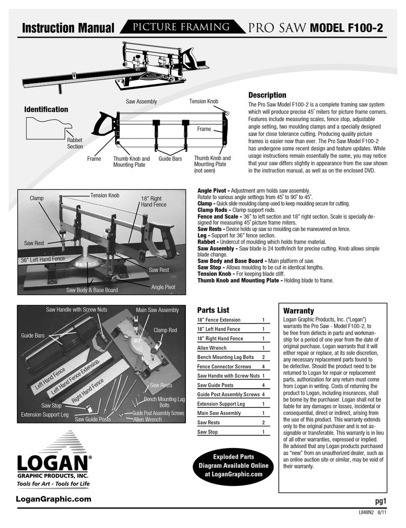 Logan Graphic Products F100-2 instruction manual