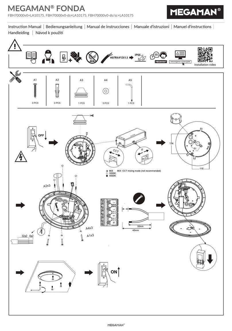 Megaman FONDA FBH70000v0+LA10175 User manual