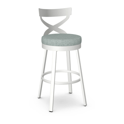Amisco Lincoln Modern Swivel Bar Stool with Back... User manual