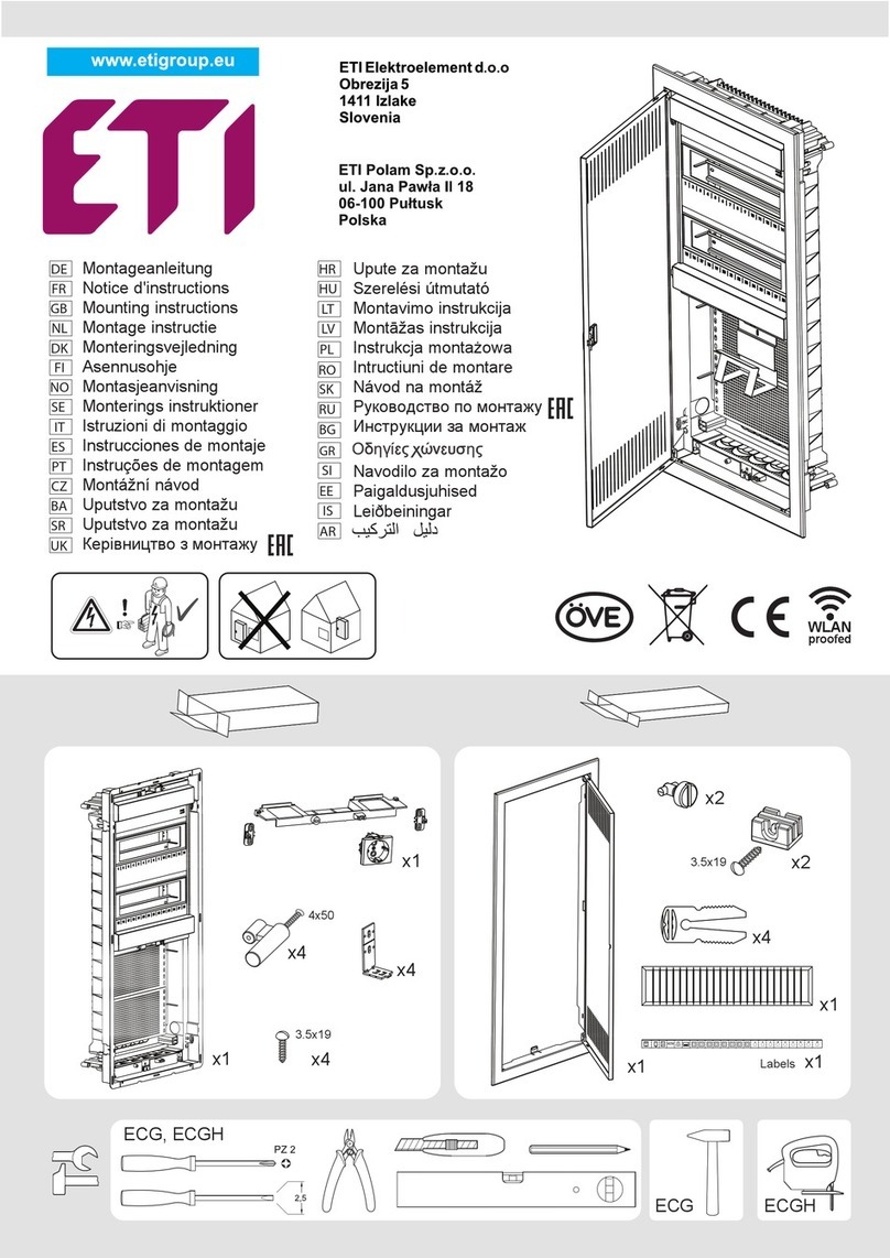 ETI ECG42COM BO2/1-I Mounting instructions ETI ECG42COM BO2/1-I Mounting instructions