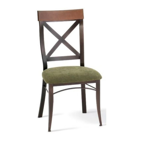 Amisco Kyle Dining Chair with Distressed Wood Seat/Back... User manual