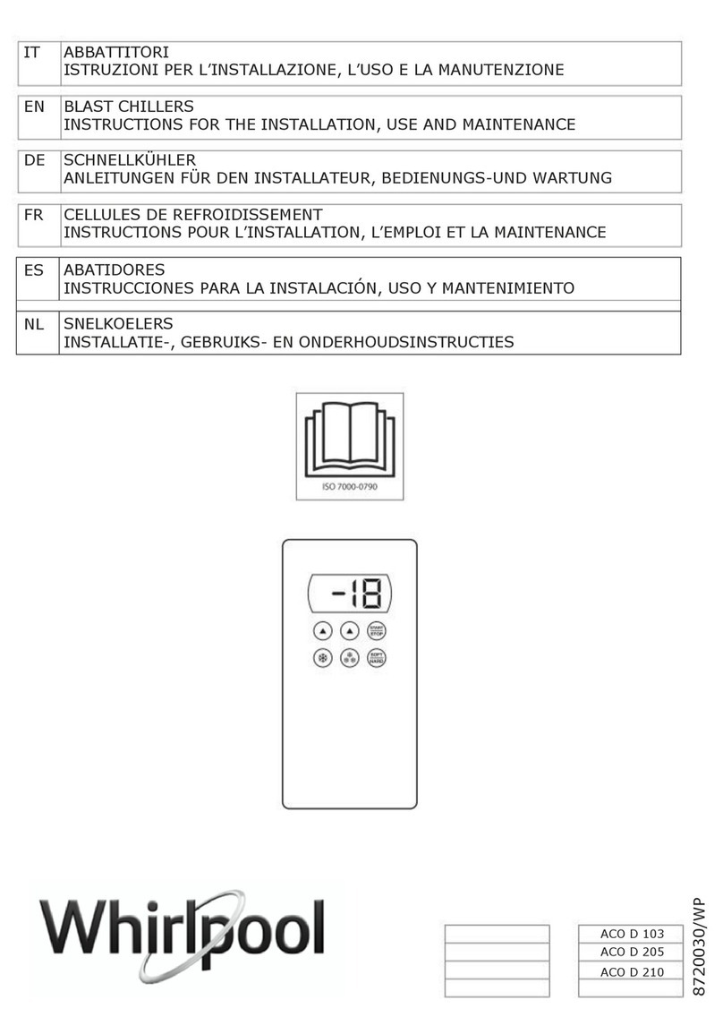 Whirlpool ACO D 103 INSTRUCTIONS FOR THE INSTALLATION, USE AND MAINTENANCE