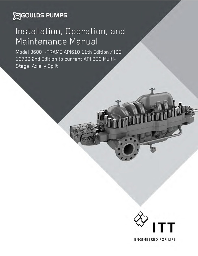 ITT GOULDS PUMPS 3600 i-FRAME Installation, operation and maintenance manual