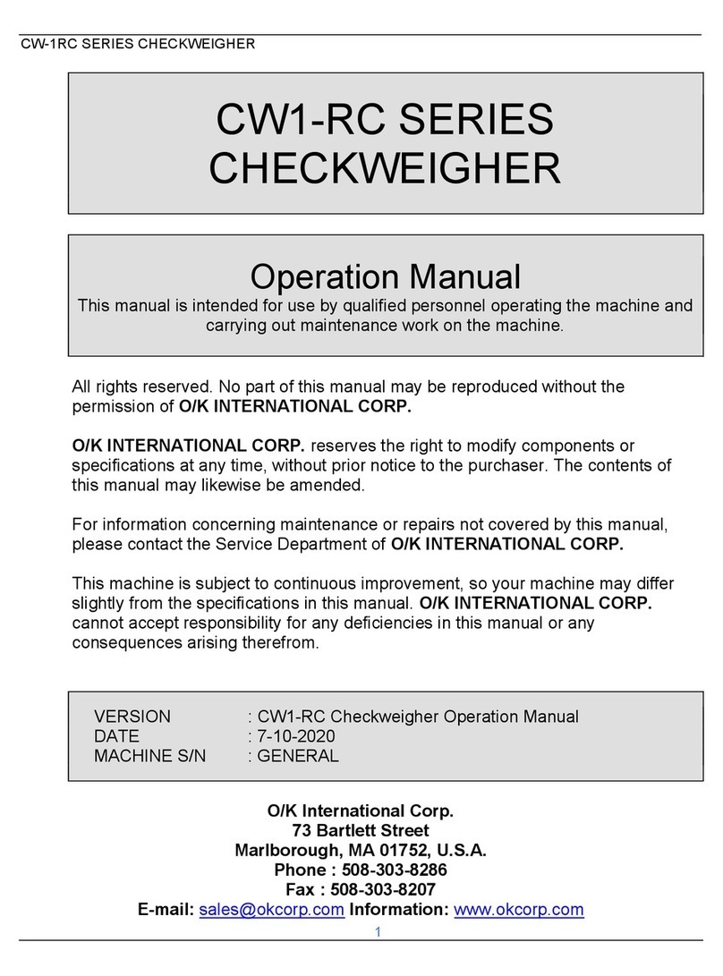 OK International CW1-RC Series Operation manual