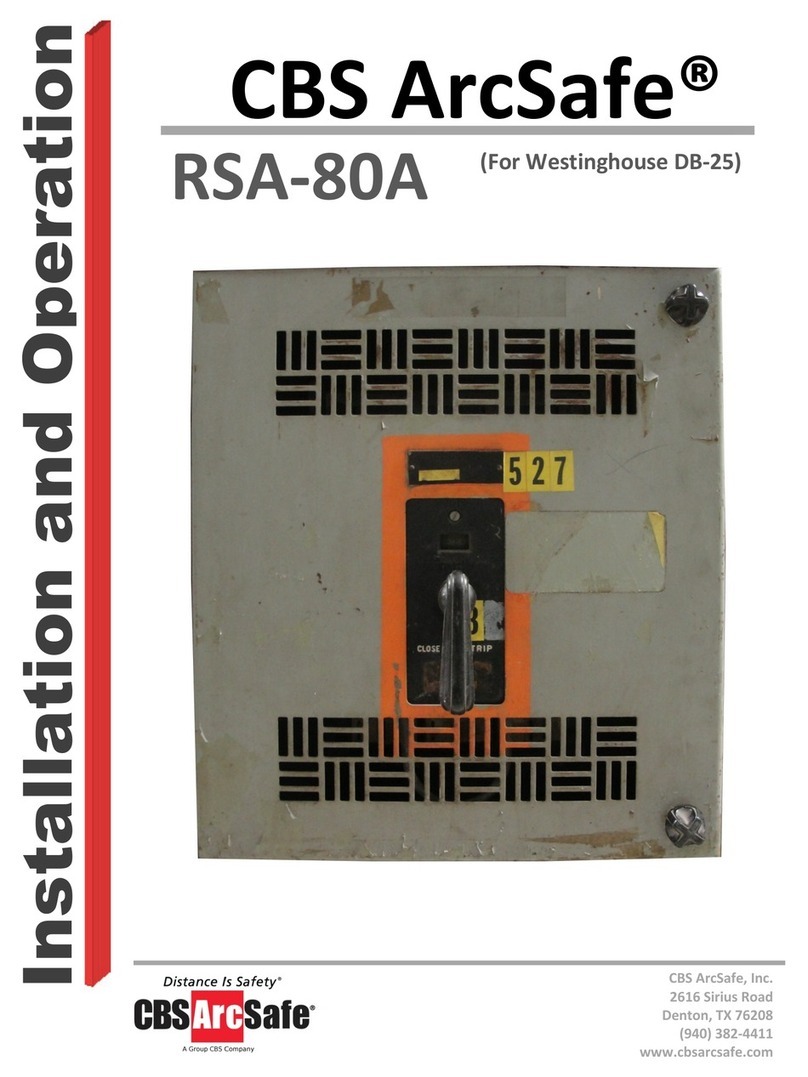 CBS ArcSafe RSA-80A Installation and operation