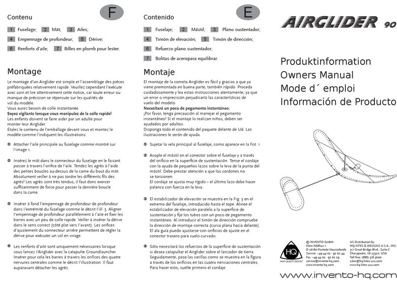 InVento AIRGLIDER 90 owner's manual