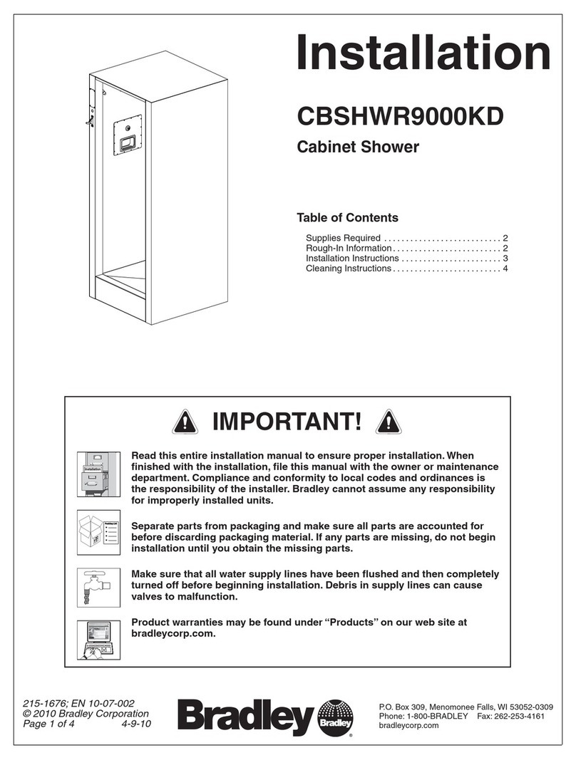 Bradley CBSHWR9000KD User manual