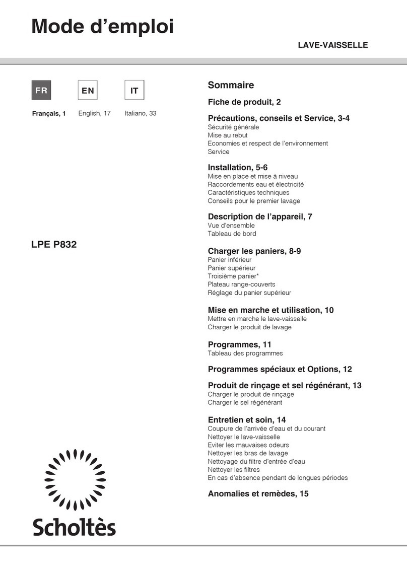 SCHOLTES LPE P832 User manual