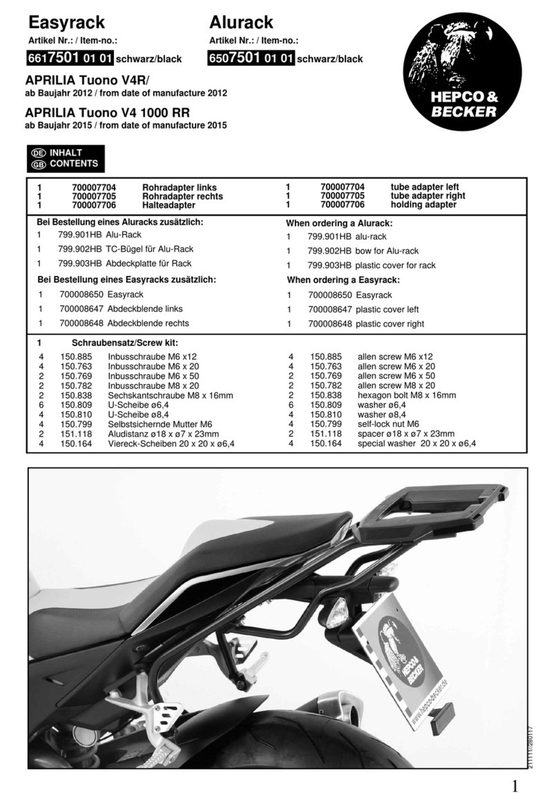 hepco & becker Easyrack 6617501 01 01 User manual hepco & becker Easyrack 6617501 01 01 User manual