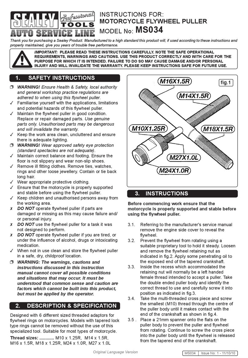 Sealey AUTO SERVICE MS034 User manual