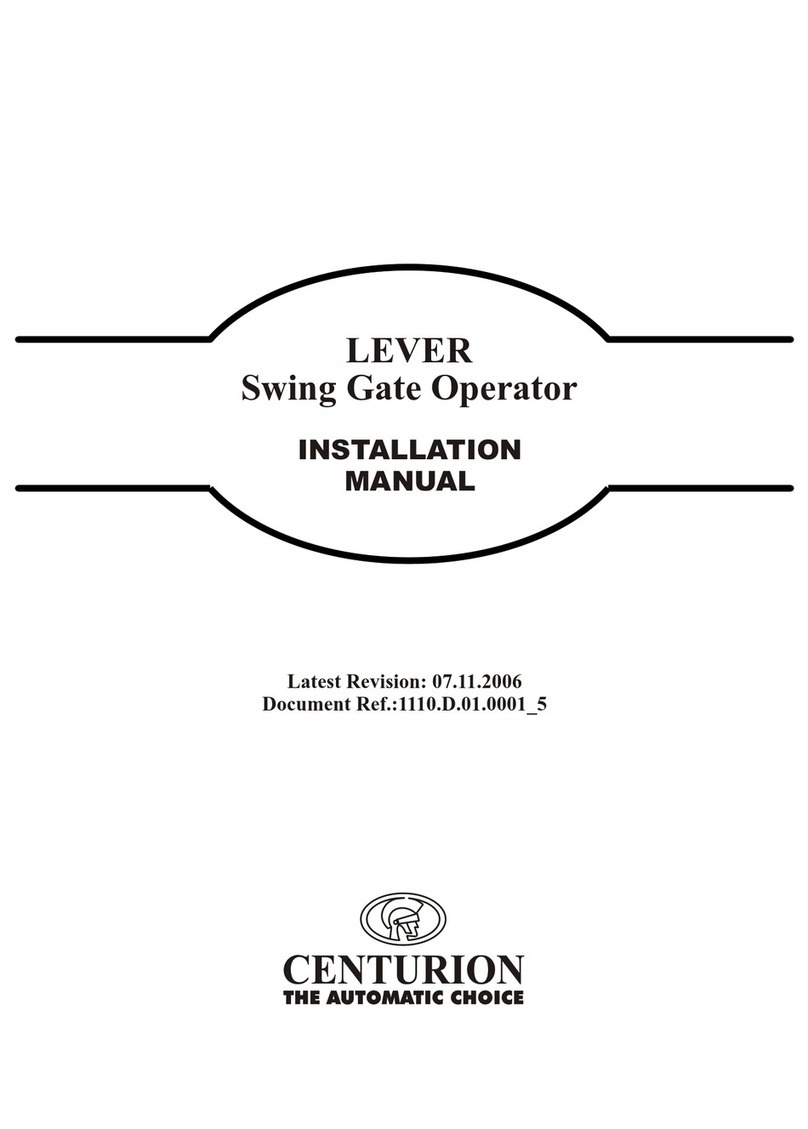 Centurion LEVER4 User manual Centurion LEVER4 User manual
