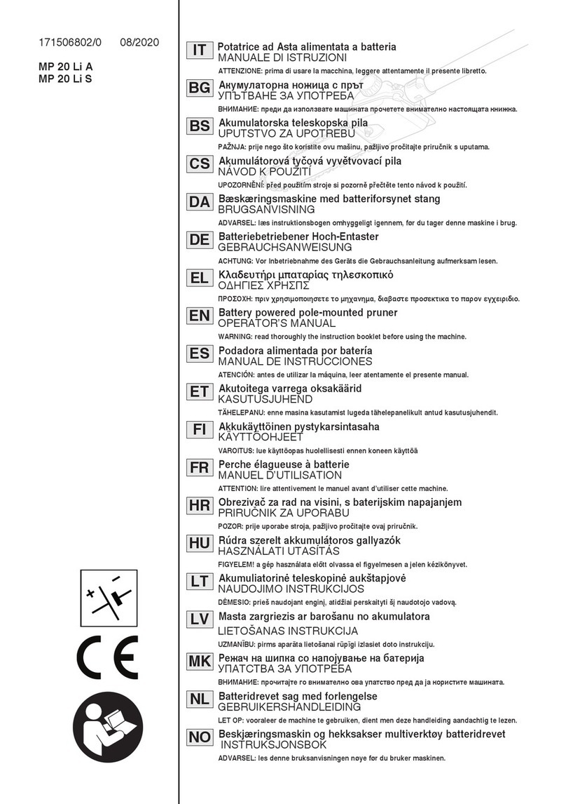 ST. SpA MP 20 Li A Operator's manual