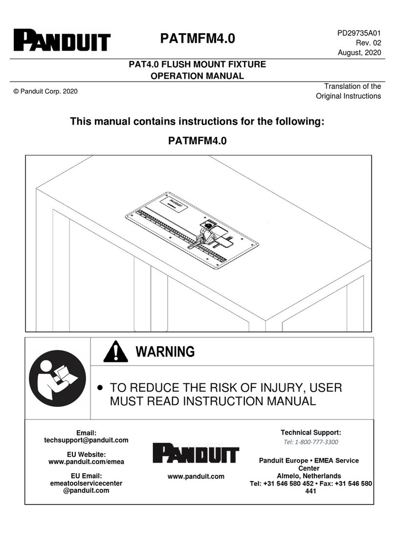 Panduit PATMFM4.0 Operation manual
